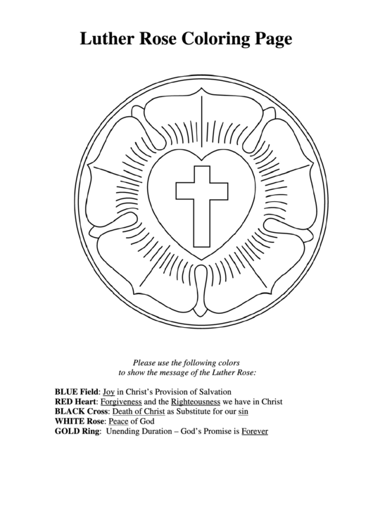 Martin Luther Rose Coloring Page