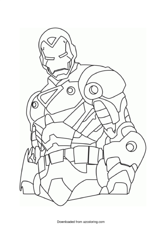 Iron Man Coloring Sheet Printable pdf