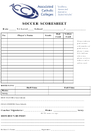Soccer Scoresheet