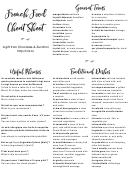 French Food Cheat Sheet Printable pdf