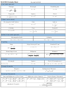 Math Formula Sheet