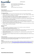 Personal Assistant To General Manager Job Description Printable pdf