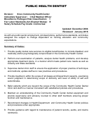 Public Health Dentist Job Description Printable pdf
