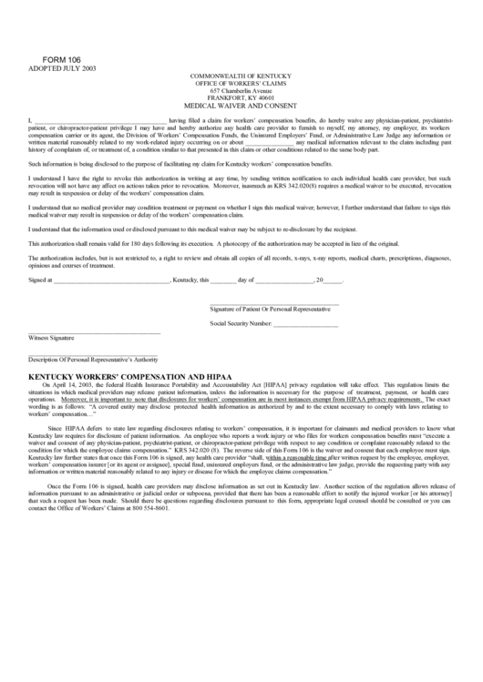 Medical Waiver And Consent Printable pdf