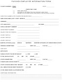 Paychex Employee Information Form