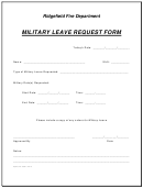 Ridgefield Fire Department Military Leave Request Form
