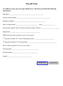 Payroll Form - Fillable