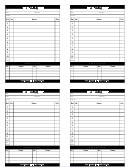 Baseball Line-up Sheet