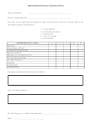 Internship Performance Evaluation Form