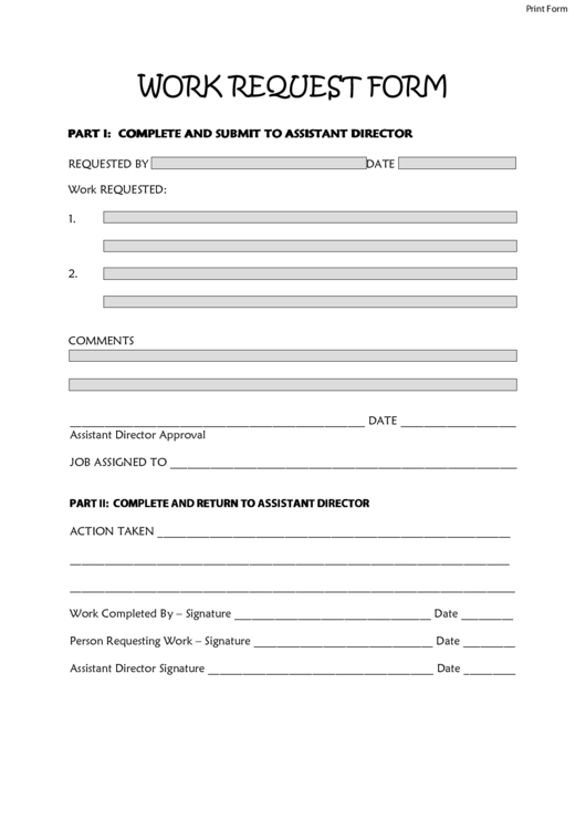 Work Request Form