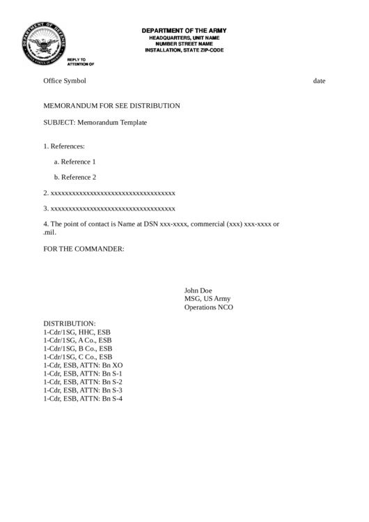 Memorandum Template Printable pdf