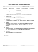 Student Employee 30-day And Yearly Evaluation Form