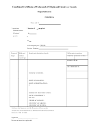 Combined Certificate Of Value And Of Origin And Invoice Of Goods Printable pdf