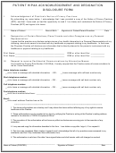 Patient Hipaa Acknowledgement And Designation Disclosure Form