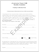 Training Certification Form