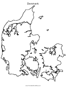 Denmark Map Template