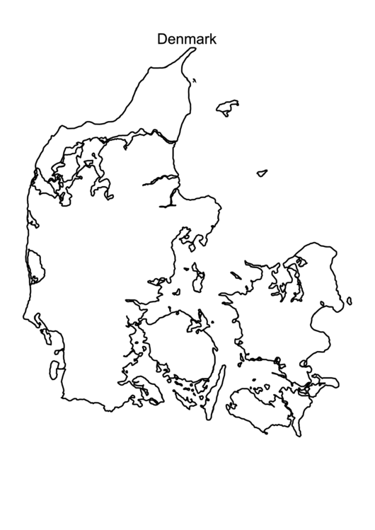 Denmark Map Template printable pdf download