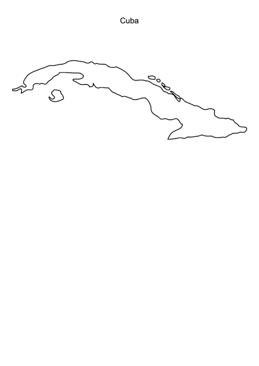 Cuba Map Template Printable pdf
