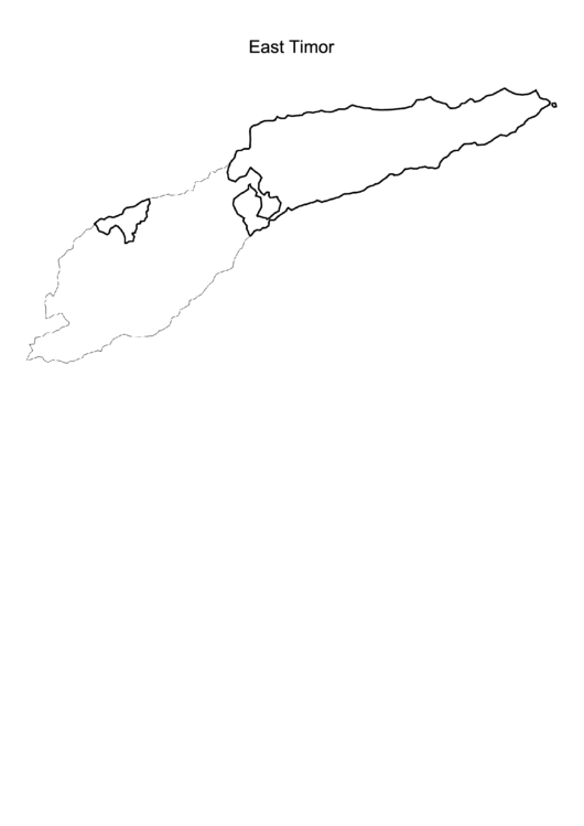 East Timor Map Template Printable pdf
