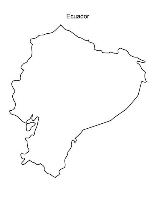 Ecuador Map Template Printable pdf