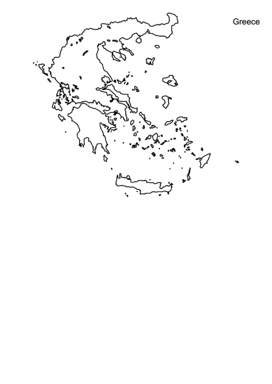 Greece Map Template Printable pdf