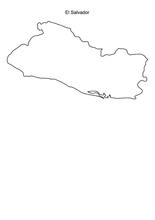 El Salvador Map Template Printable pdf