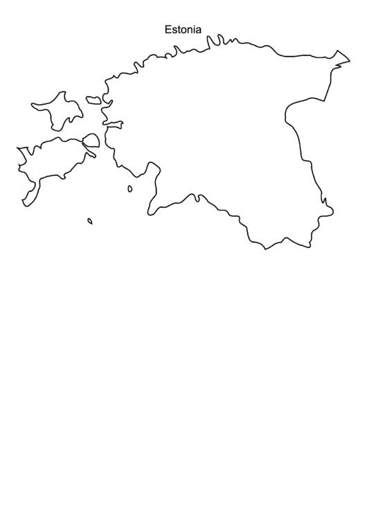 Estonia Map Template Printable pdf