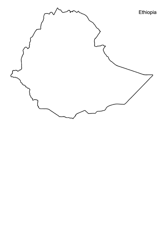 Ethiopia Map Template Printable pdf