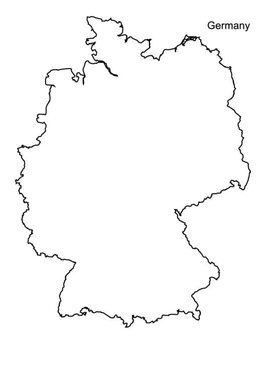 Germany Map Template Printable pdf