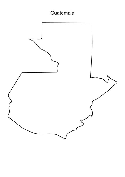 Guatemala Map Template printable pdf download