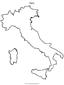 Italy Map Template