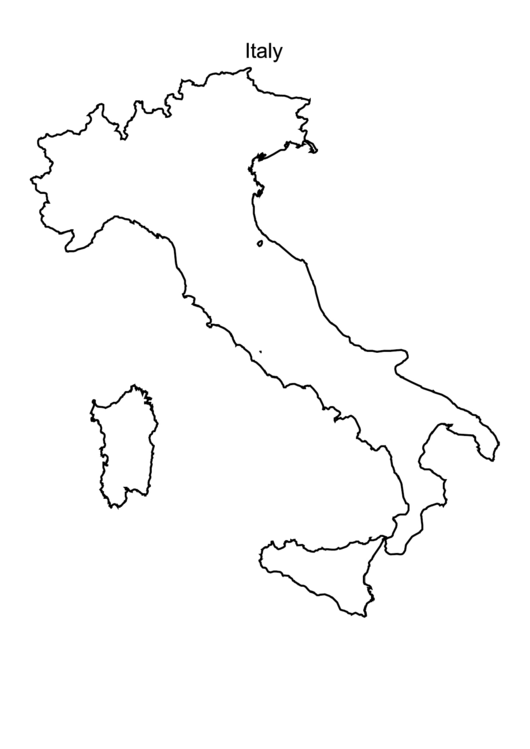 Italy Map Template Printable pdf