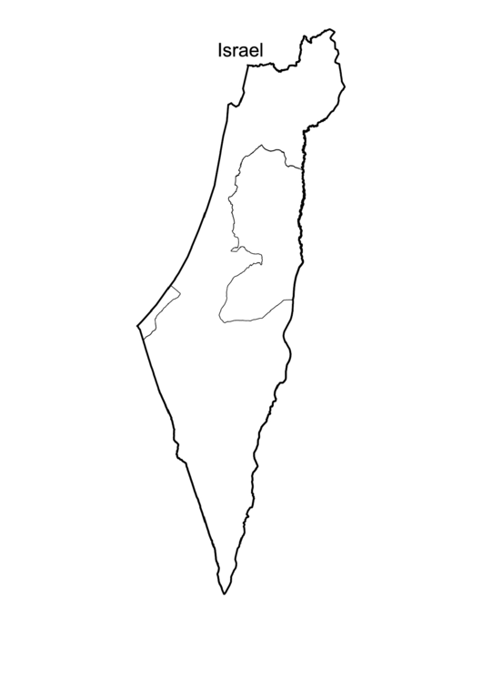 Israel Map Template Printable pdf