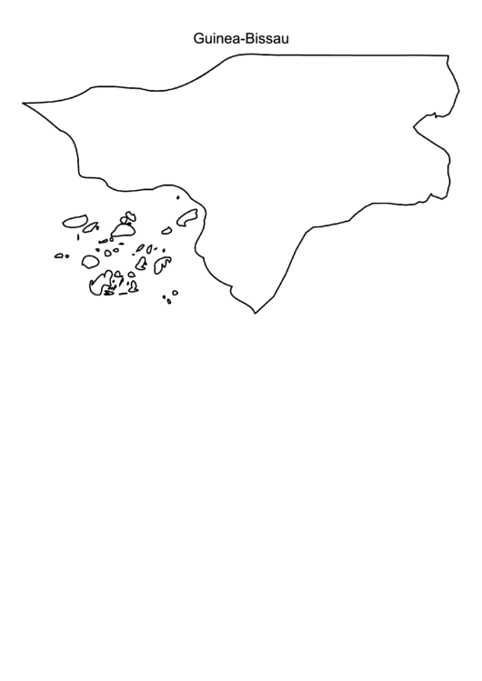 Guinea Bissau Map Template Printable pdf