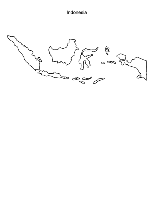 Indonesia Map Template printable pdf download