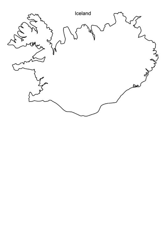Iceland Map Template Printable pdf