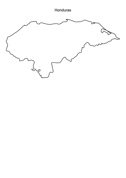 Honduras Map Template Printable pdf