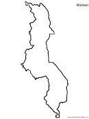 Malawi Map Template