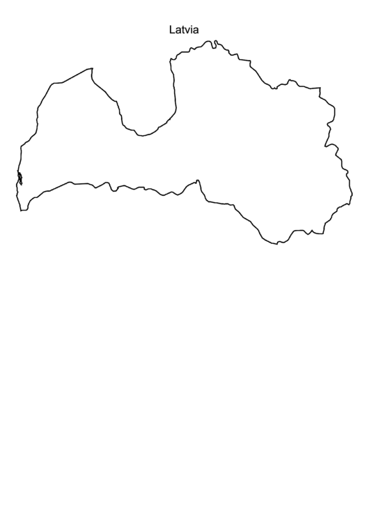 Latvia Map Template Printable pdf