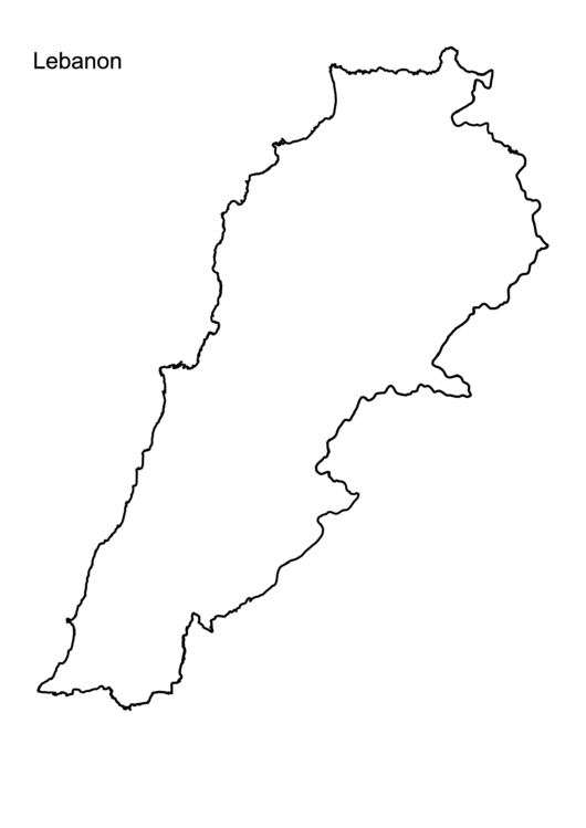 Lebanon Map Template Printable pdf