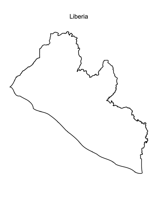 Liberia Map Template Printable pdf