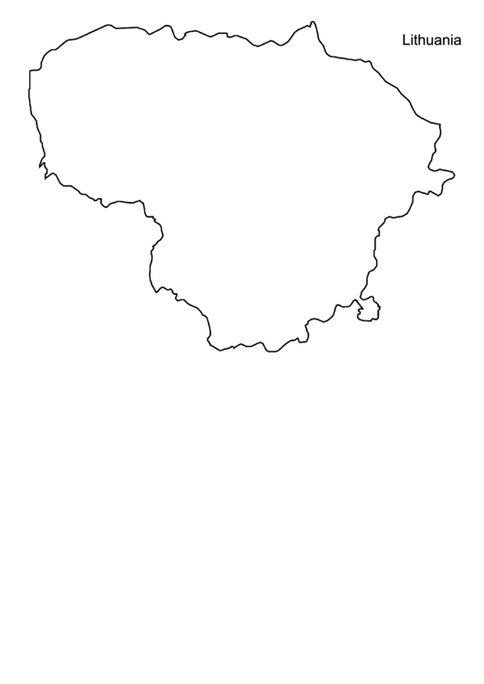 Lithuania Map Template Printable pdf