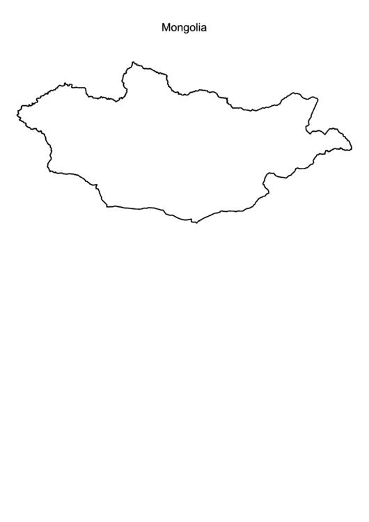 Mongolia Map Template Printable pdf