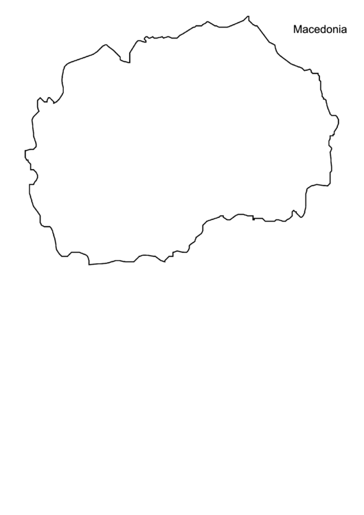 Macedonia Map Template Printable pdf