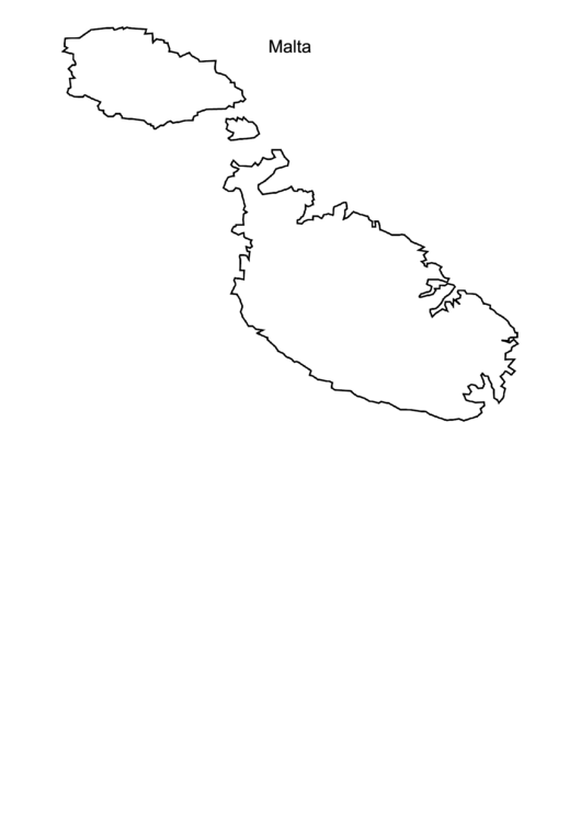 Malta Map Template Printable pdf
