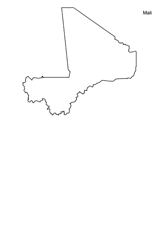 Mali Map Template Printable pdf