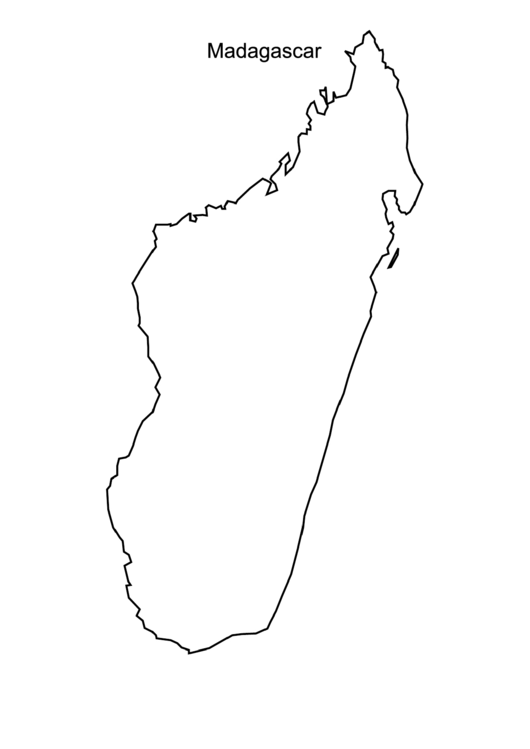 Madagascar Map Template Printable pdf