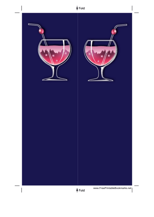 Cocktail Bookmark Printable pdf