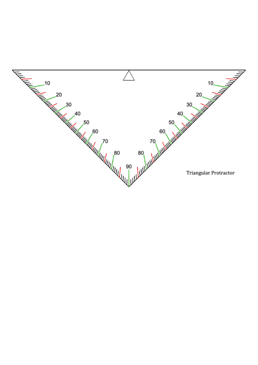 Triangle Protractor Printable pdf