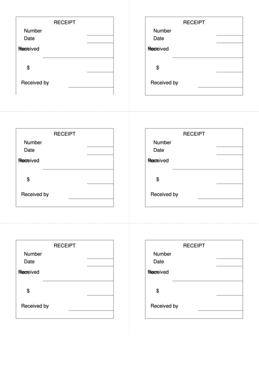 Receipt Template printable pdf download